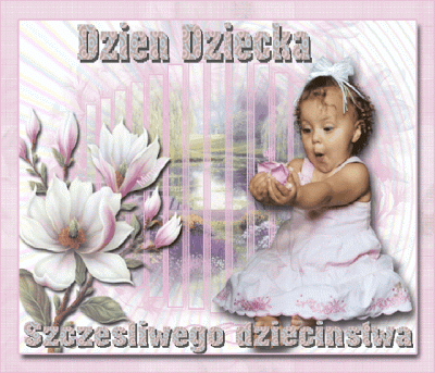 Biała kartka z dziewczynką szczęśliwego dzieciństwa